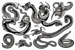 Viking snake tattoo idea