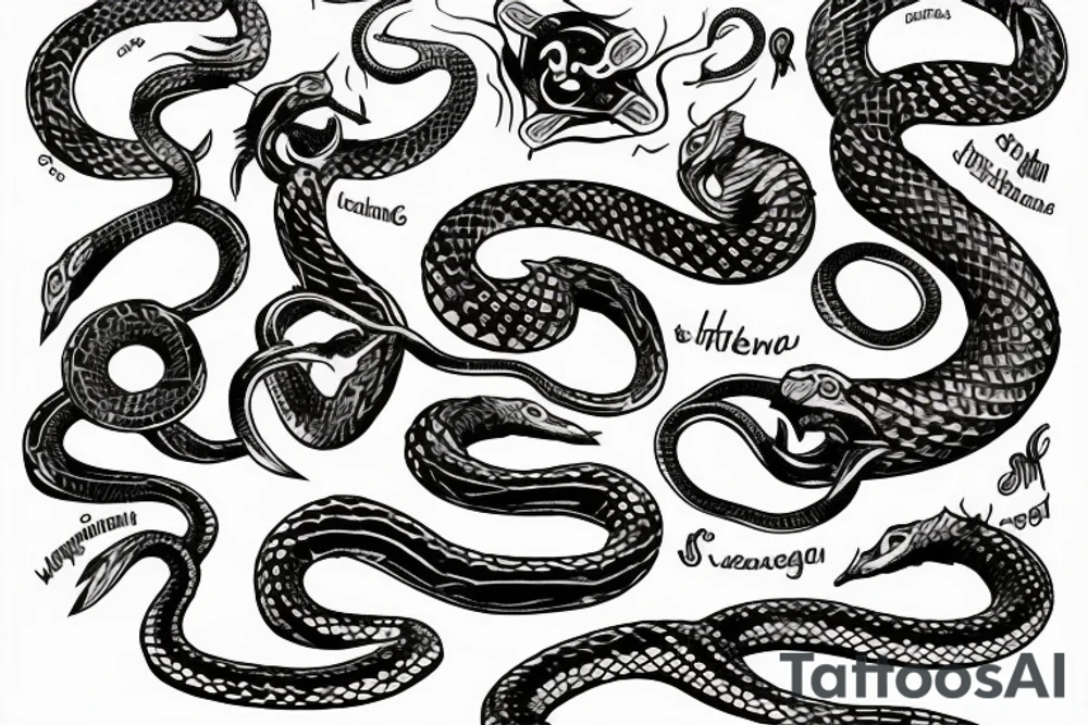 Viking snake tattoo idea