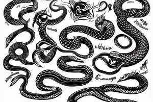 Viking snake tattoo idea