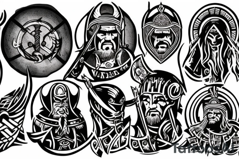 Spartan Viking tattoo idea