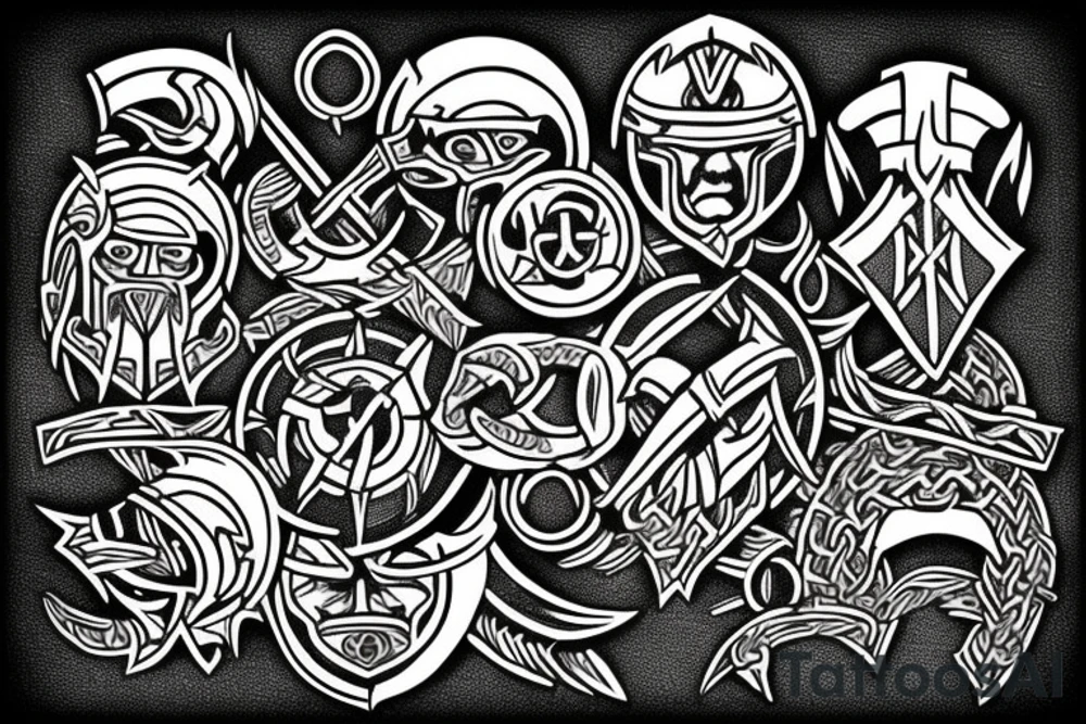 Spartan Viking tattoo idea