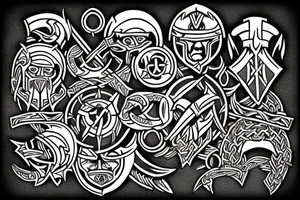 Spartan Viking tattoo idea