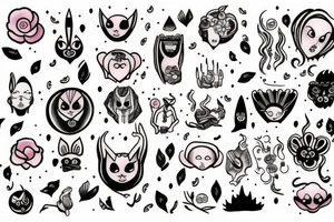 Cute cate ghost tattoo idea