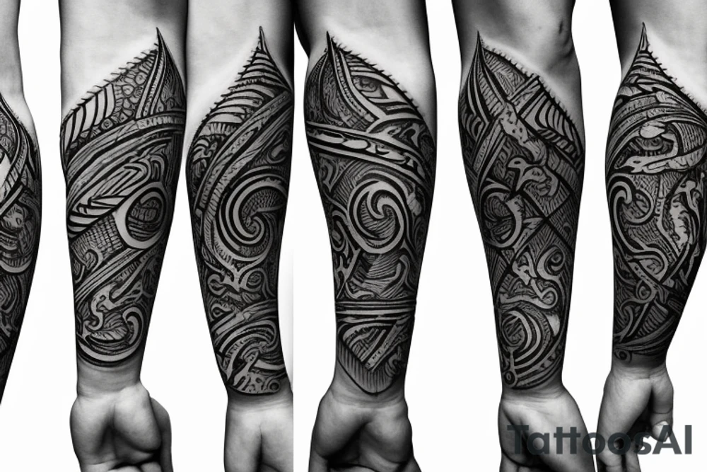 thorn around forearm tattoo idea