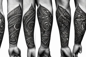 thorn around forearm tattoo idea