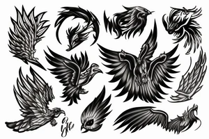 pheonix in flames tattoo idea