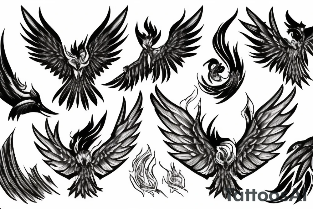 pheonix in flames tattoo idea