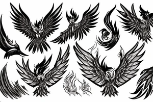 pheonix in flames tattoo idea