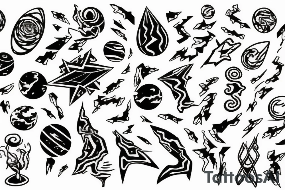 cosmic dance of energy tattoo idea