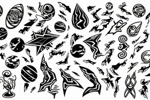 cosmic dance of energy tattoo idea