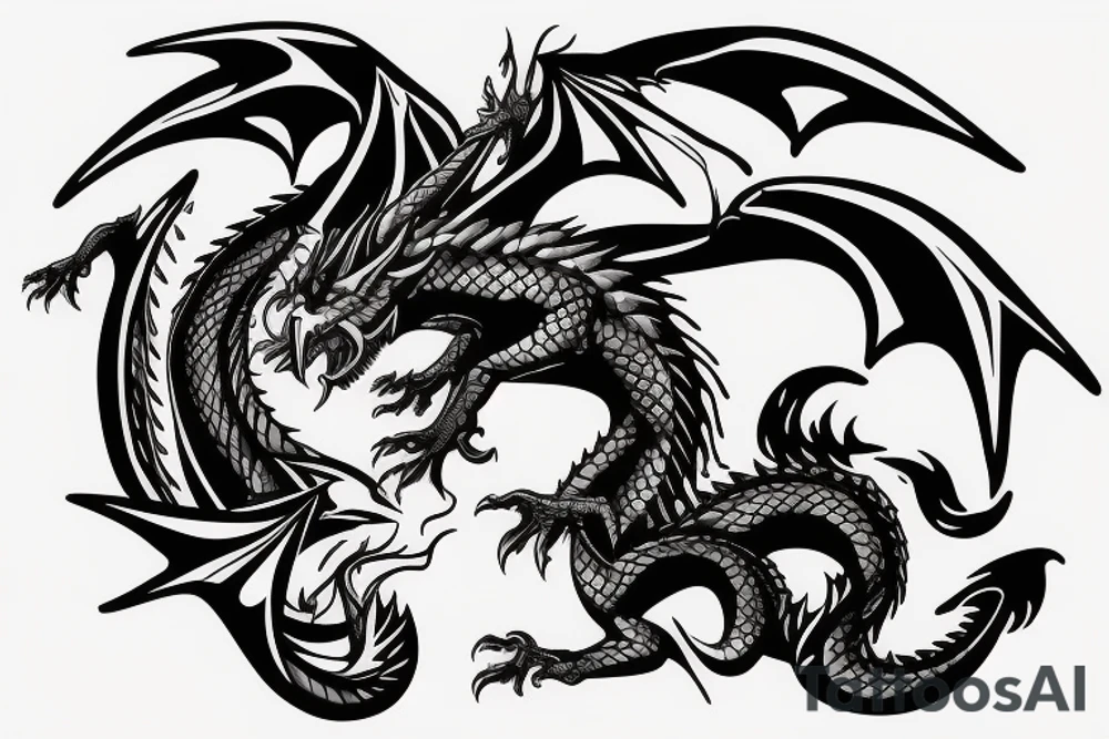 dragon attacking a fighter jet over the ocean arm tattoo tattoo idea