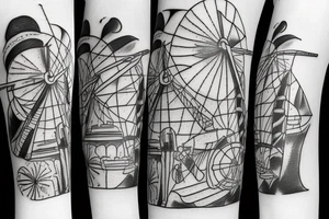 Don quixote windmills tattoo idea