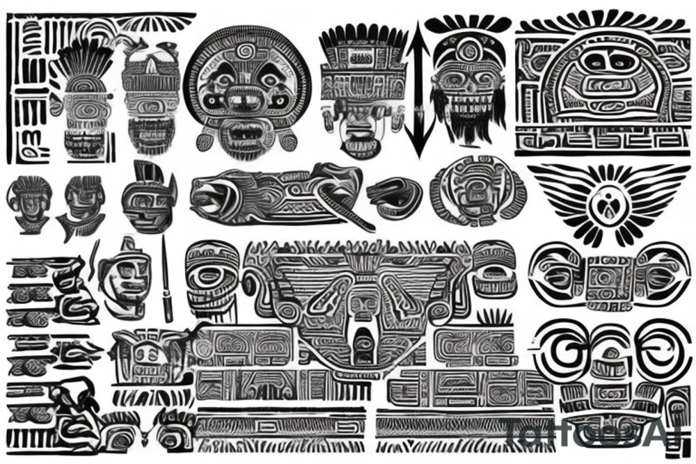 aztec mayan tattoo idea