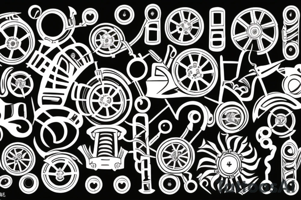 fire wheels 80s style tattoo idea