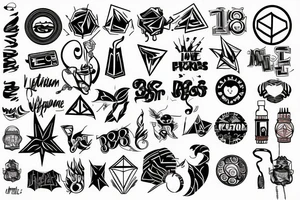 fire 80s style tattoo idea