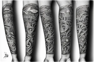 Catalonia forearm tattoo idea