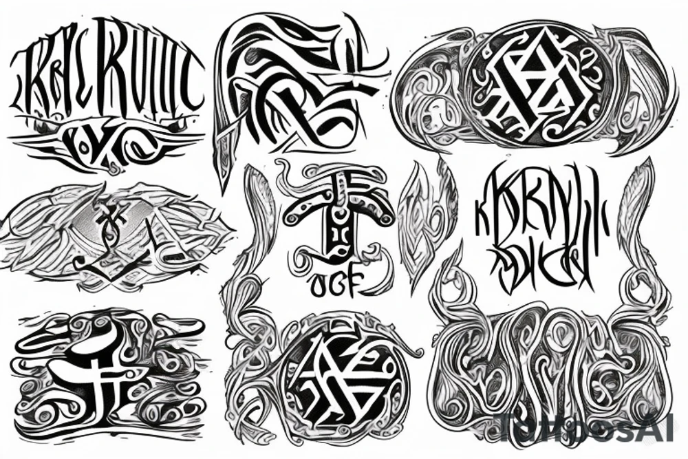 Old Norse runic spelling of kendall tattoo idea