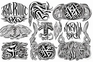 Old Norse runic spelling of kendall tattoo idea