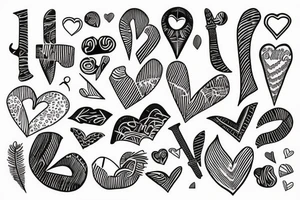 Scale weighing a heart and feather tattoo idea