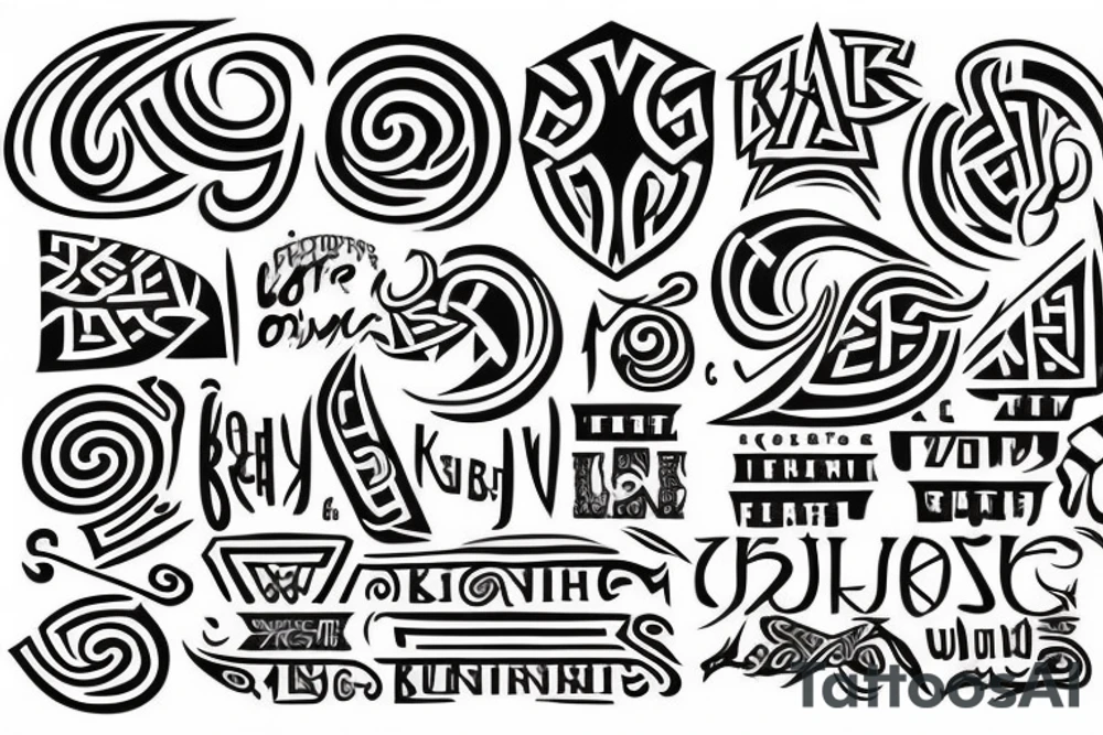 Old Norse runic spelling of kendall tattoo idea
