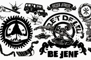 best friend, jeep, country, death tattoo idea