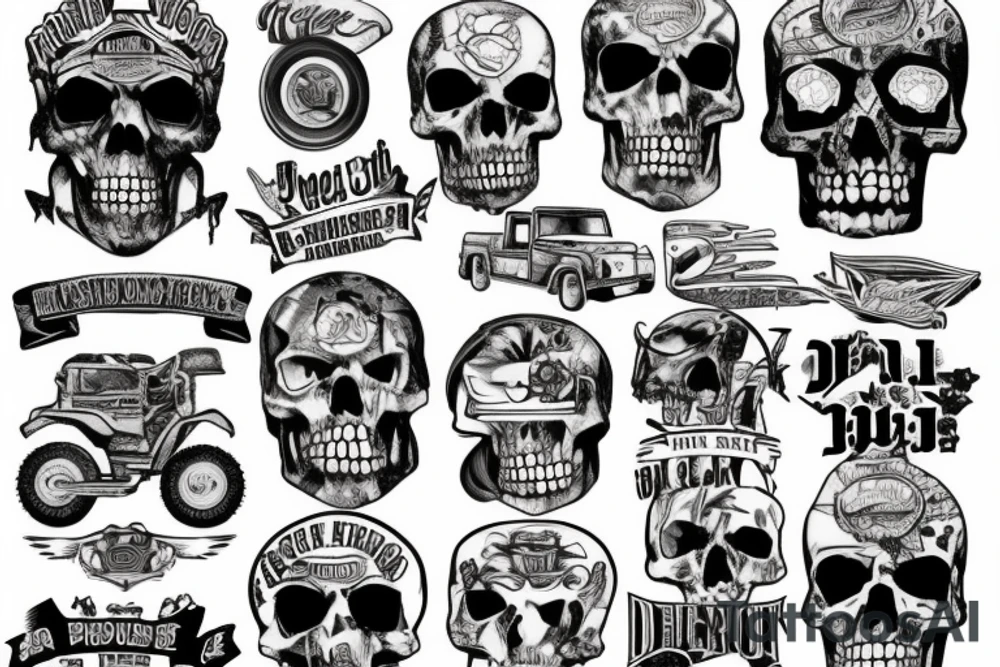best friend, jeep, country, death tattoo idea