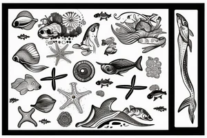 sealife, marina, nordsee, ostsee tattoo idea