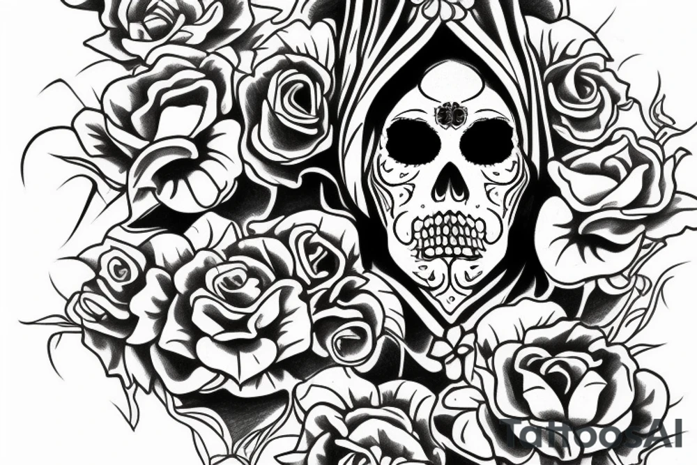 santa muerte tattoo idea