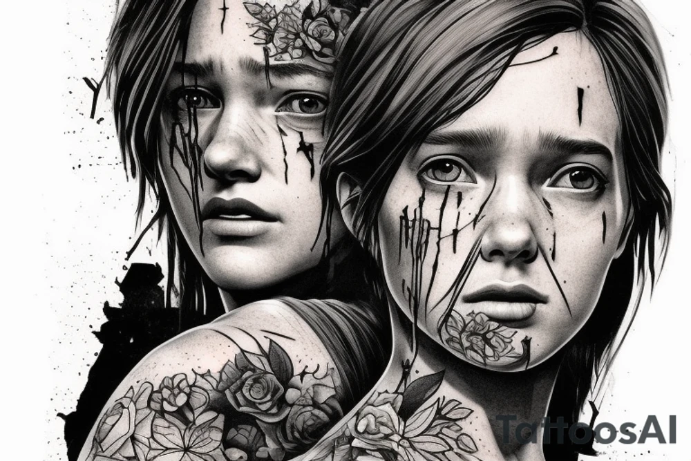 rectangle narrow tattoo the last of us part 2 guitar tattoo idea