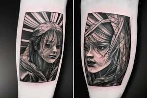 rectangle narrow tattoo the last of us part 2 guitar tattoo idea