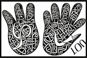 Dog paw with the word Loki tattoo idea