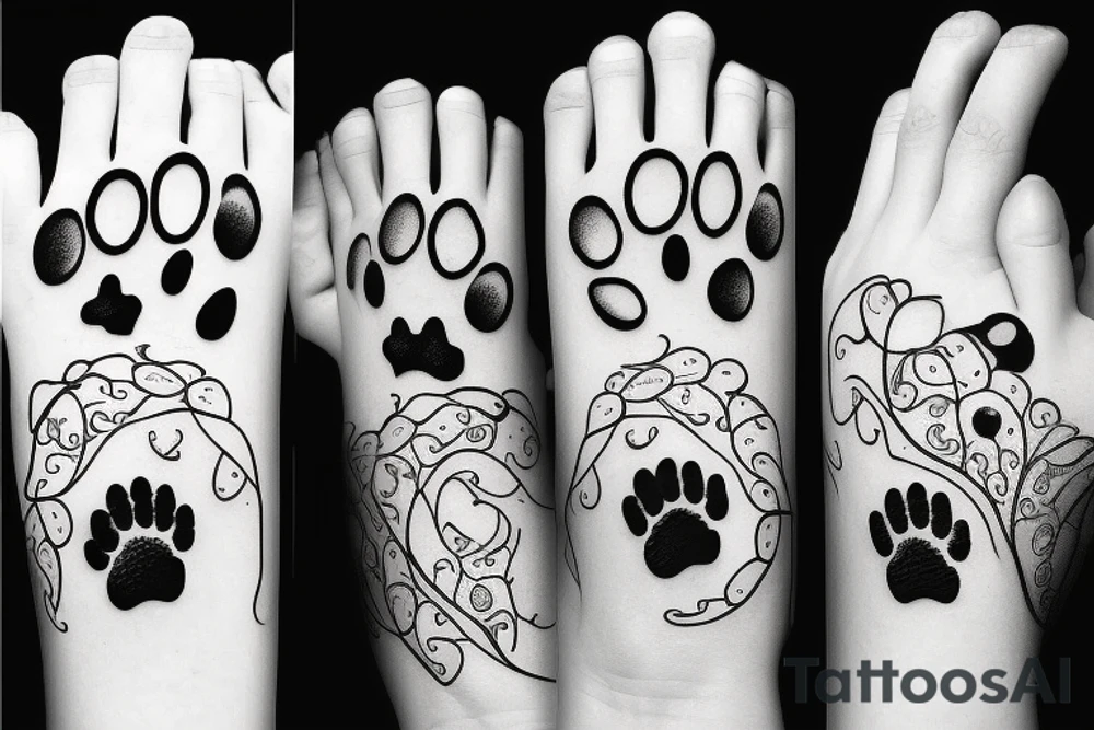 Dog paw tattoo idea