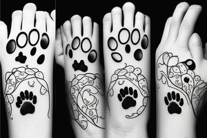 Dog paw tattoo idea