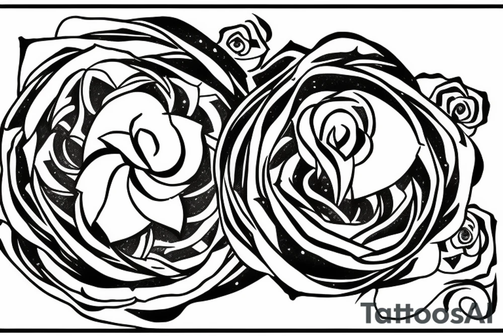 aries zodiac sign in a rose tattoo idea