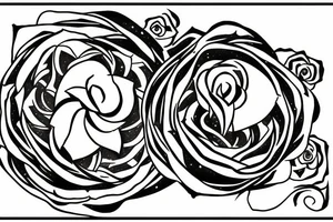 aries zodiac sign in a rose tattoo idea