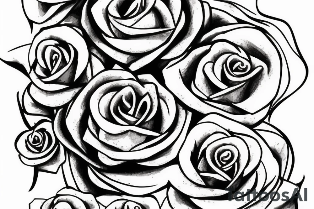 aries zodiac sign in a rose tattoo idea