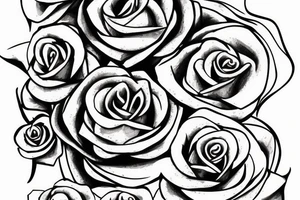aries zodiac sign in a rose tattoo idea