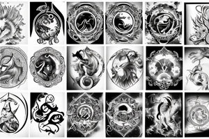 aries zodiac sign tattoo idea