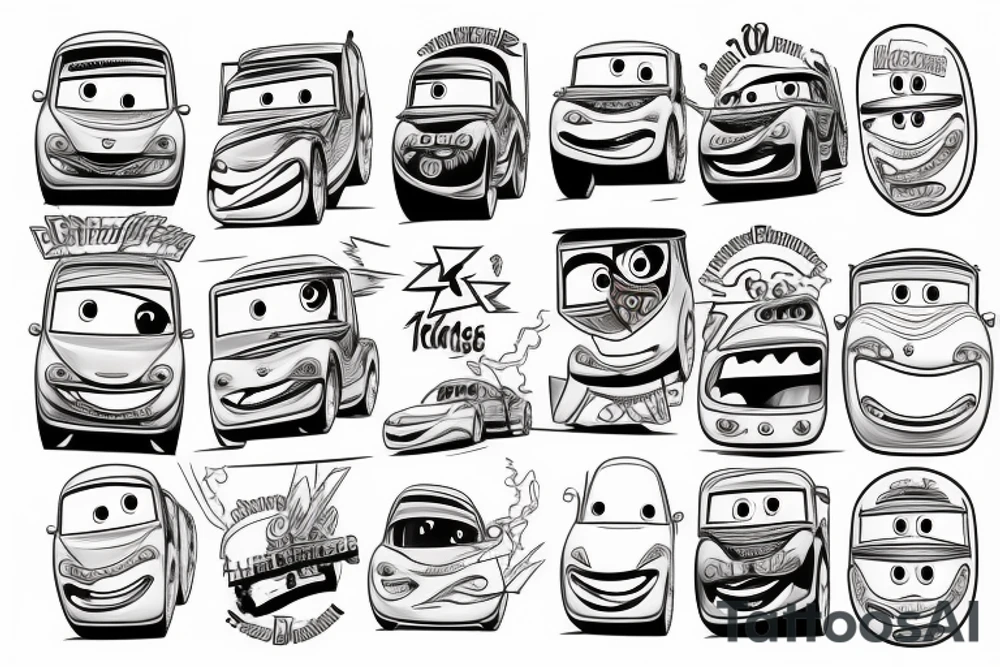 lightning mcqueen tattoo idea