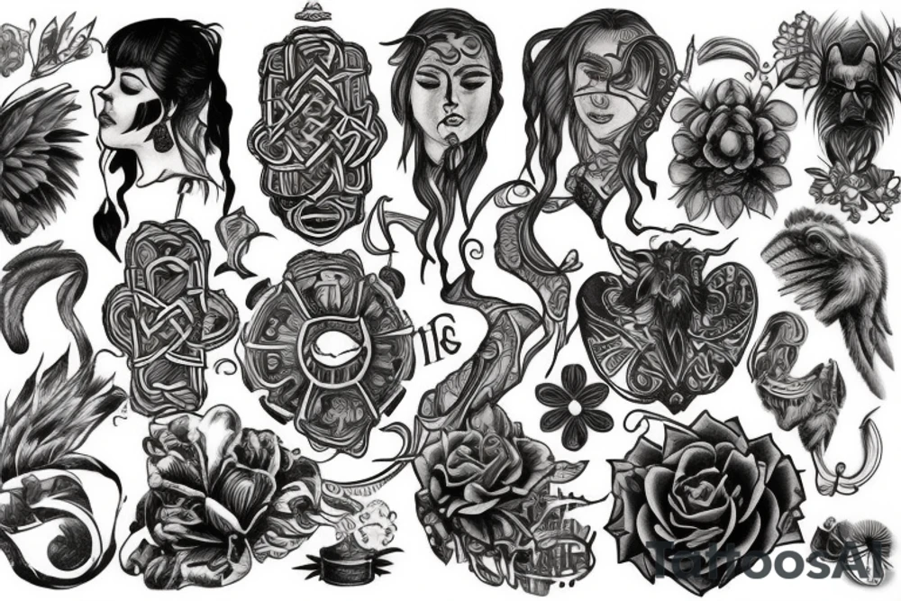 I would like a tattoo that pays tribute to my heritage, with is English, Irish, Scottish, Welsh, Scandinavian, Italian and New Zealand tattoo idea