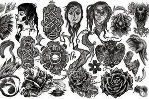 I would like a tattoo that pays tribute to my heritage, with is English, Irish, Scottish, Welsh, Scandinavian, Italian and New Zealand tattoo idea