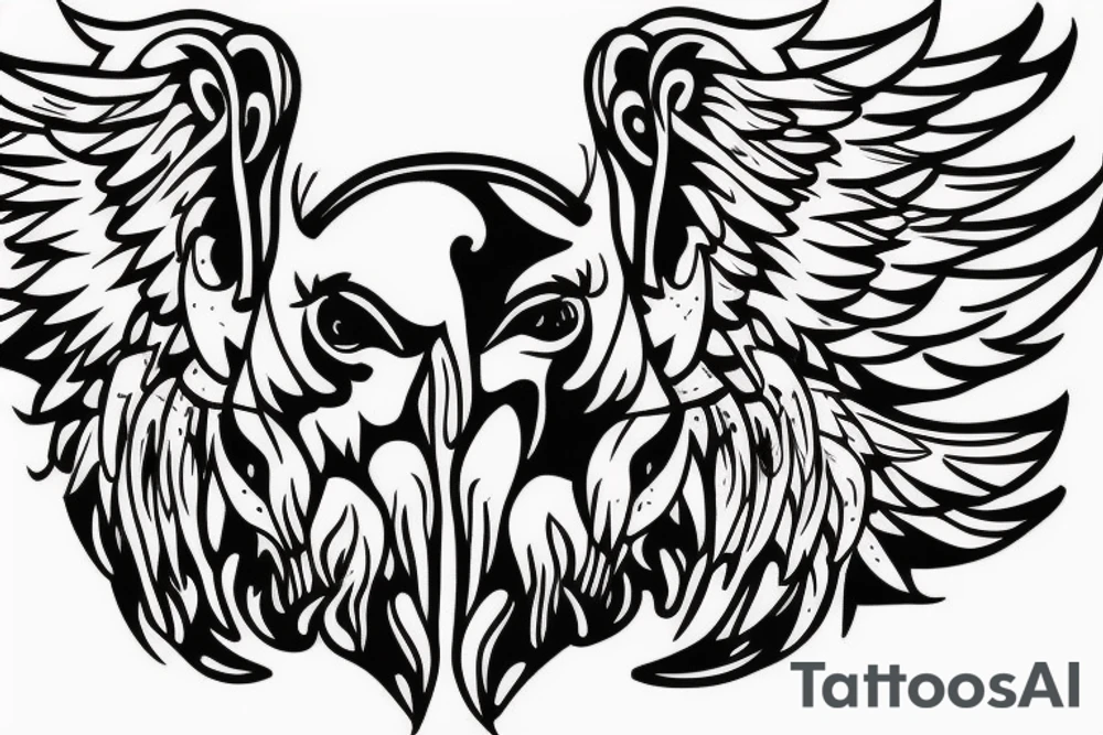 Pig with wings tattoo idea