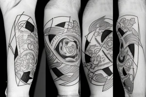 father and son drawing tattoo idea