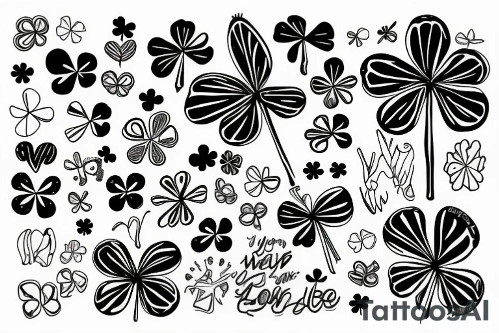 You'll never walk alone and a four leaf clover tattoo idea