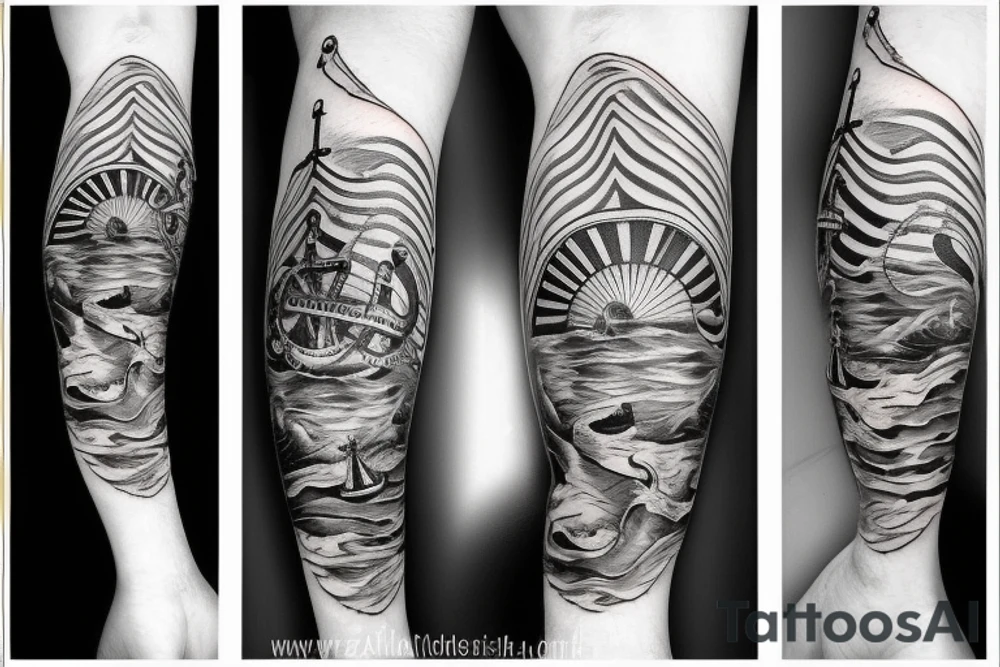 ocean and nautical involving an anchor tattoo idea