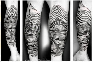 ocean and nautical involving an anchor tattoo idea