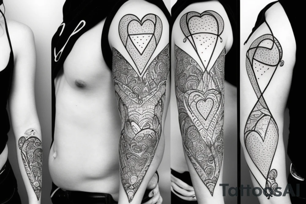 Broken heart tattoo idea
