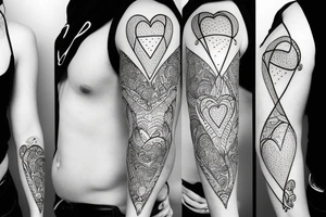 Broken heart tattoo idea