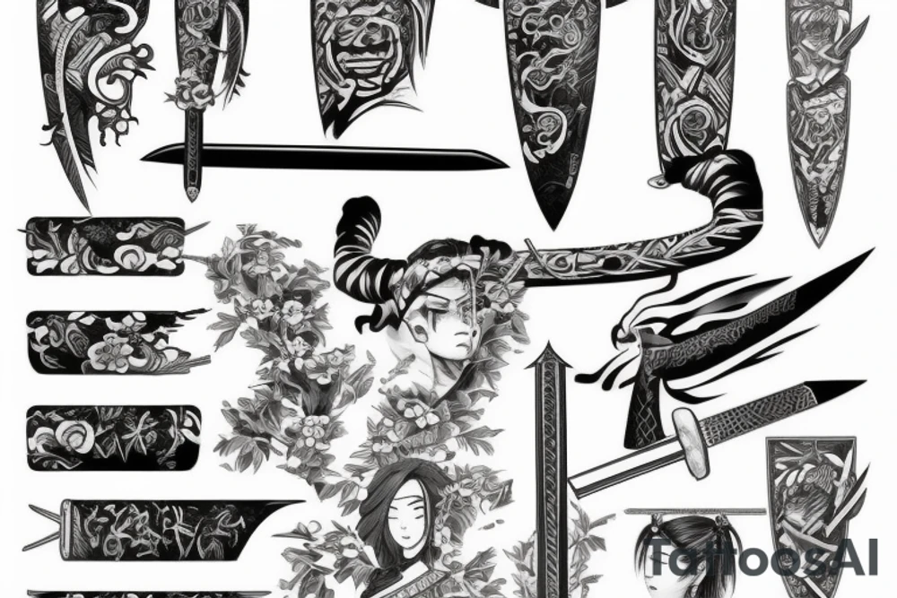 Japanese sword tattoo idea