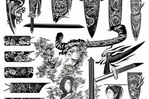 Japanese sword tattoo idea